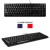 PORT Designs 900900 plnohodnotná káblová USB klávesnica a myš set, AZERTY rozloženie, čierna