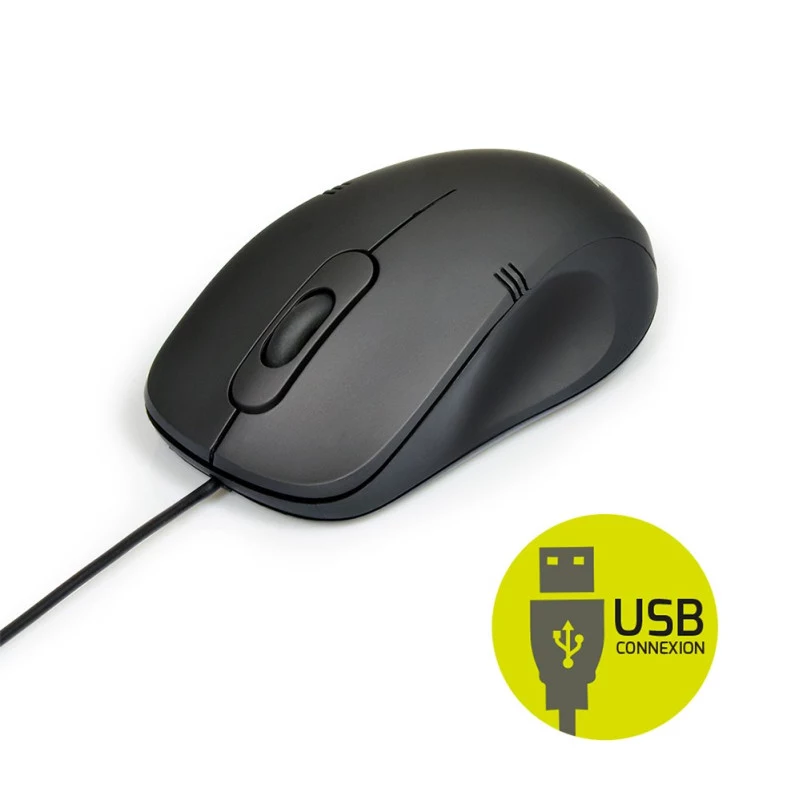 PORT Designs 900900 plnohodnotná káblová USB klávesnica a myš set, AZERTY rozloženie, čierna