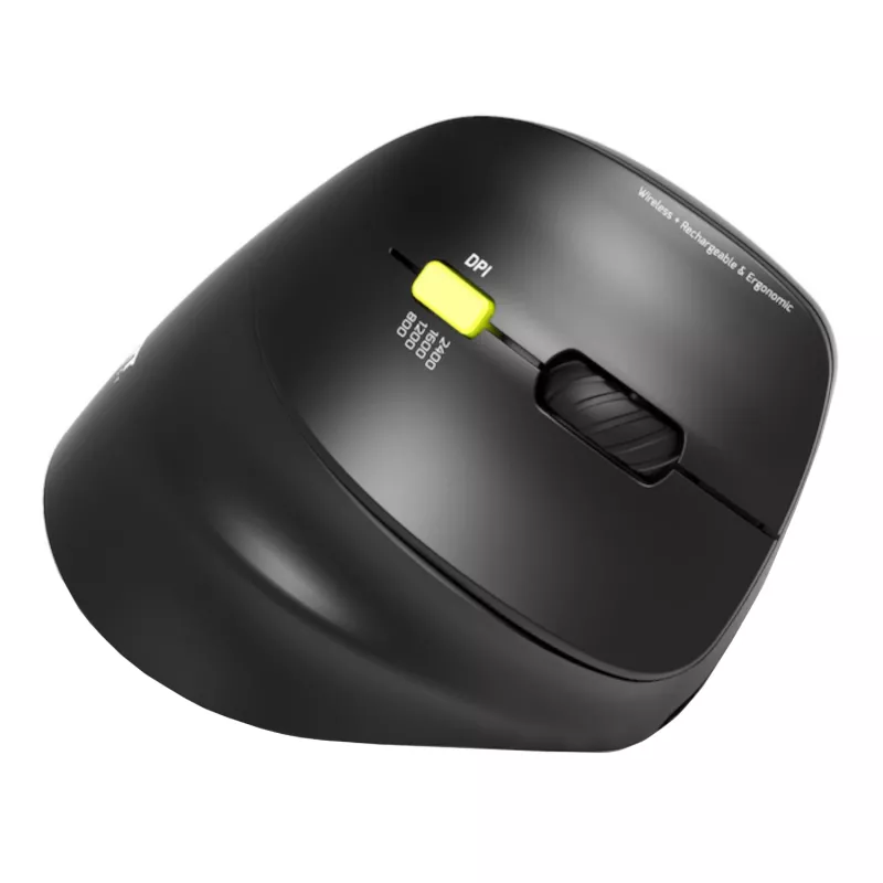 PORT Designs PORT Connect Professional ERGO SHAPE bezdrôtová nabíjateľná myš - pre pravákov - optická - 5 tlačidiel - 2,4 GHz, Bluetooth - USB prijímač