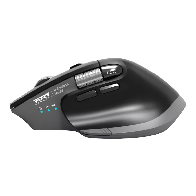 PORT Designs PORT Connect Professional ULTIMATE bezdrôtová nabíjateľná myš - optická - 6 tlačidiel - 2,4 GHz, Bluetooth - USB prijímač