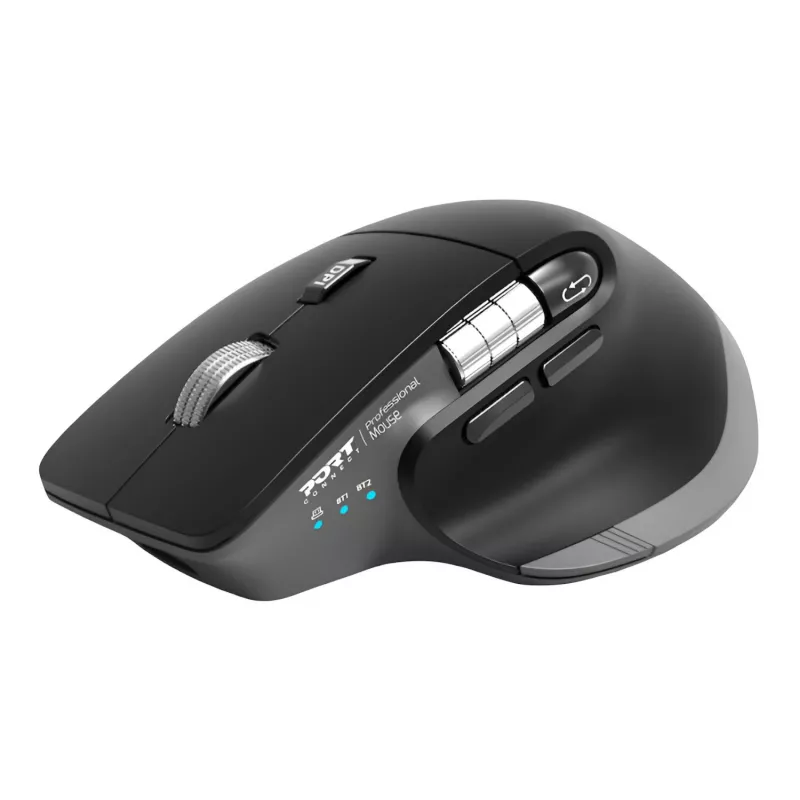 PORT Designs PORT Connect Professional ULTIMATE bezdrôtová nabíjateľná myš - optická - 6 tlačidiel - 2,4 GHz, Bluetooth - USB prijímač