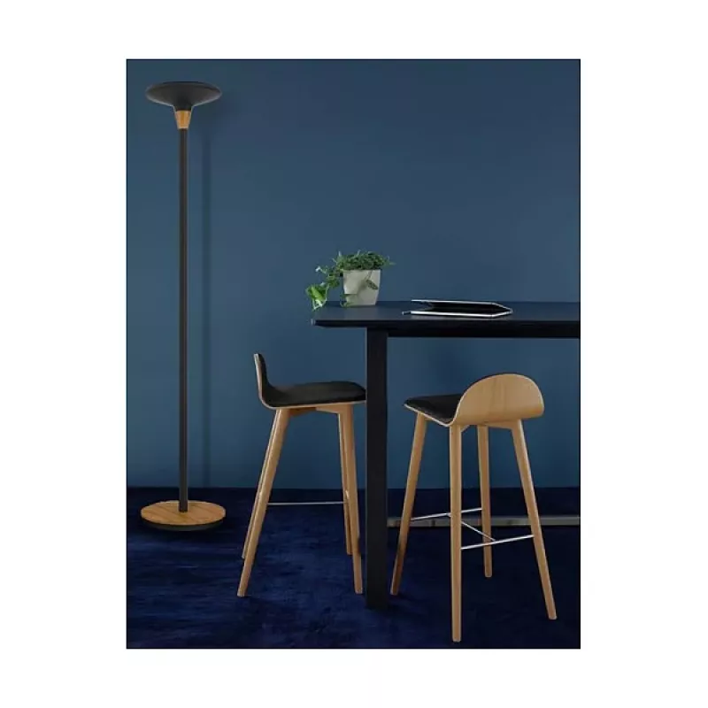 Unilux BALY BAMBOO stojacia lampa čierna/bambus 44,6 W
