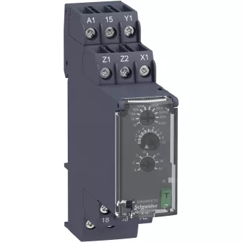 APC RE22R1MYMR multifunkčné časové relé, 0,05 s - 300 h, 24-240 V AC/DC, 1 prepínací, 8 A, DIN lišta