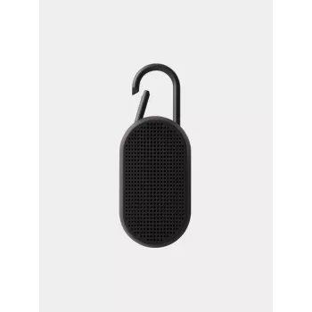Lexon Mino T prenosný Bluetooth reproduktor s nabíjacou stanicou a karabínkou, čierny