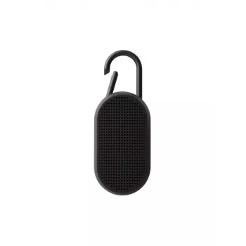 Lexon Mino T prenosný Bluetooth reproduktor s nabíjacou stanicou a karabínkou, čierny