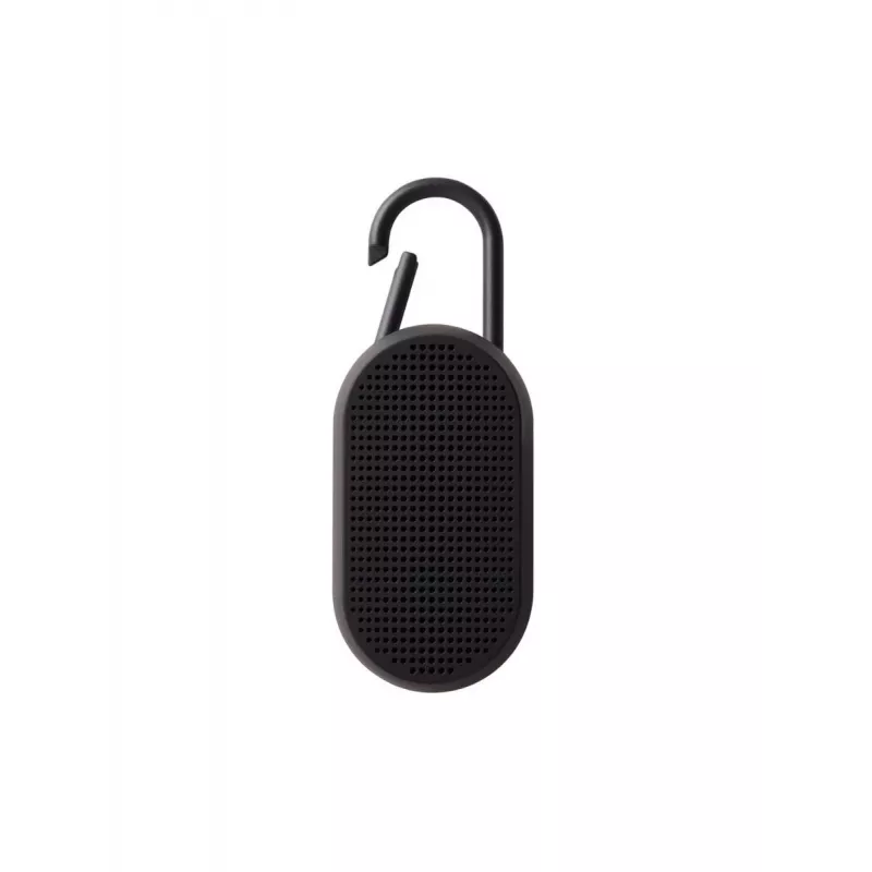Lexon Mino T prenosný Bluetooth reproduktor s nabíjacou stanicou a karabínkou, čierny