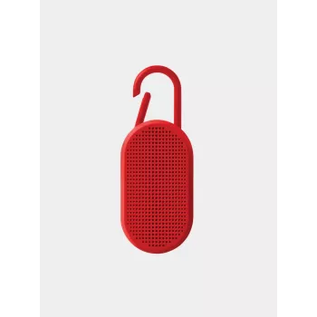 Lexon Mino T Prenosný Bluetooth reproduktor so stojanom a karabínou, červená