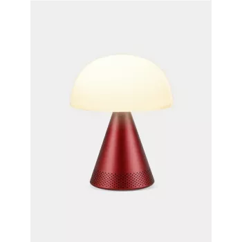 Lexon Mina Audio L LED lampa s Bluetooth reproduktorom tmavá červená LH76DR