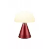 Lexon Mina Audio L LED lampa s Bluetooth reproduktorom tmavá červená LH76DR