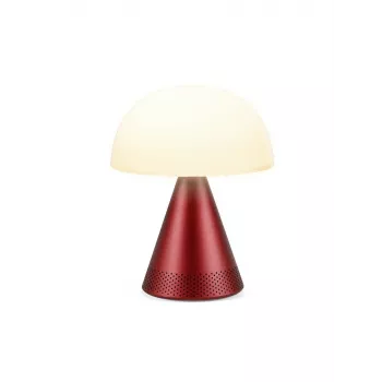 Lexon Mina Audio L LED lampa s Bluetooth reproduktorom tmavá červená LH76DR
