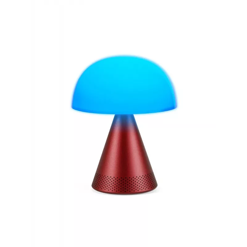 Lexon Mina Audio L LED lampa s Bluetooth reproduktorom tmavá červená LH76DR