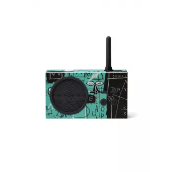 Lexon Tykho 3 X JMB rádio Bluetooth prenosné FM rádio s Basquiat umeleckým dielom, čierna