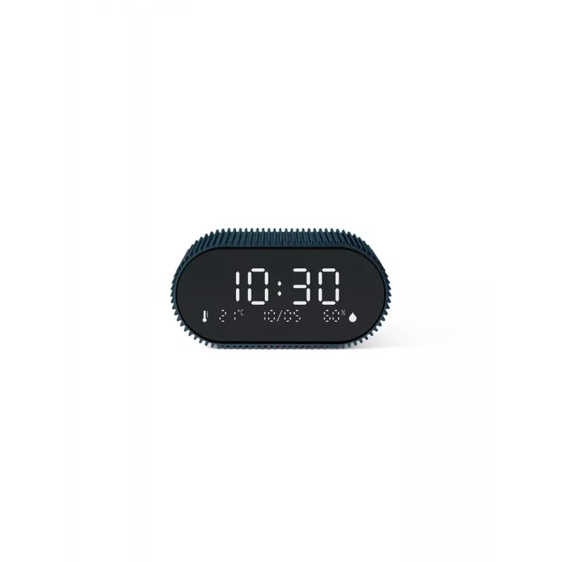 Lexon Ray Clock digitálny budík so senzorom teploty a vlhkosti, oceánska modrý LR155OB3