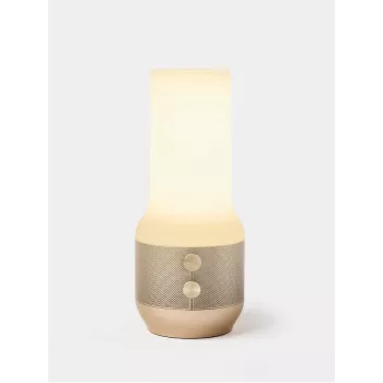 LEXON Terrace+ 3-in-1 LED lampa, Bluetooth reproduktor, powerbanka 2000 mAh, zlatá LA134D