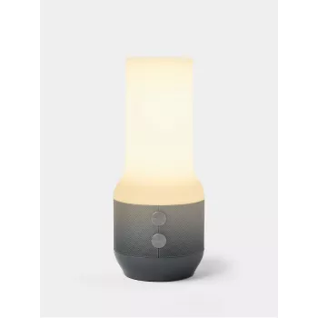 LEXON Terrace+ 3-in-1 LED lampa s Bluetooth reproduktorom a powerbankou, tmavosivá/Gunmetal, LA134X