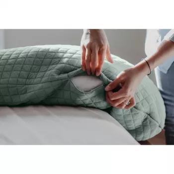 Beaba Big Flopsy dojčiace a tehotenské vankúš Fleur de Coton šalviovo zelený