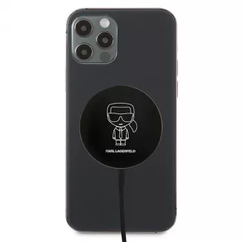Karl Lagerfeld MagSafe-kompatibilná bezdrôtová nabíjačka 15W čierna