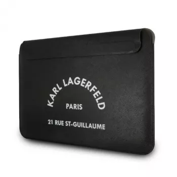 Karl Lagerfeld puzdro na notebook KLCS133RSGSFBK 13 palcov čierne Saffiano RSG