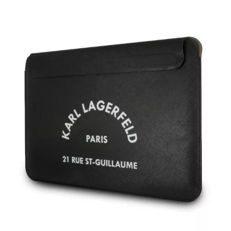 Karl Lagerfeld puzdro na notebook KLCS133RSGSFBK 13 palcov čierne Saffiano RSG