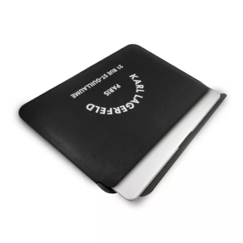 Karl Lagerfeld puzdro na notebook KLCS133RSGSFBK 13 palcov čierne Saffiano RSG