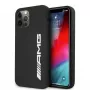 AMG AMHCP12LSGLBGN iPhone 12 Pro Max 6,7 palca čierne silikónové puzdro s veľkým logom