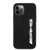 AMG AMHCP12LSGLBGN iPhone 12 Pro Max 6,7 palca čierne silikónové puzdro s veľkým logom
