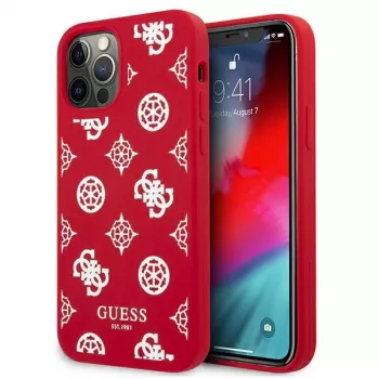 Guess GUHCP12LLSPEWRE iPhone 12 Pro Max 6,7 palca červené pevné puzdro Peony Collection