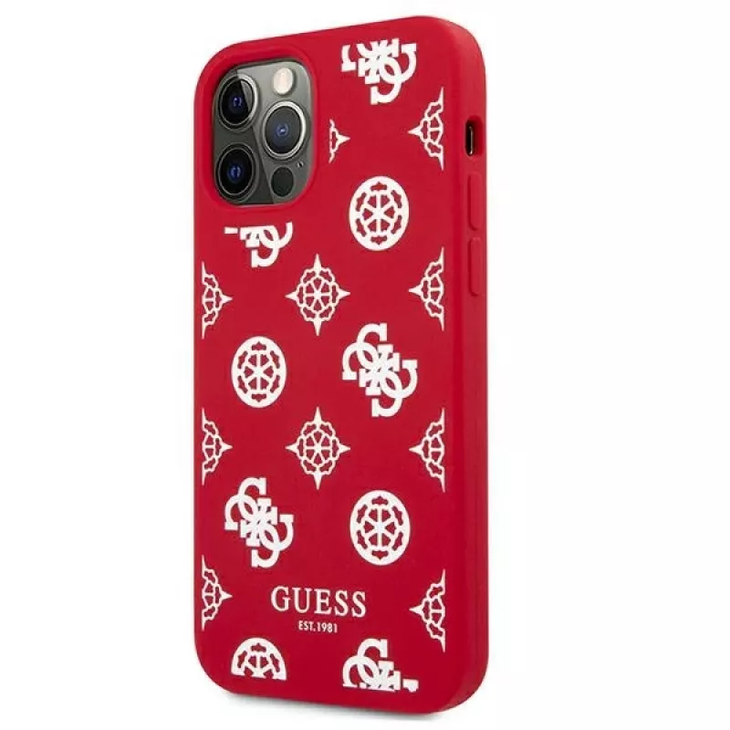 Guess GUHCP12LLSPEWRE iPhone 12 Pro Max 6,7 palca červené pevné puzdro Peony Collection
