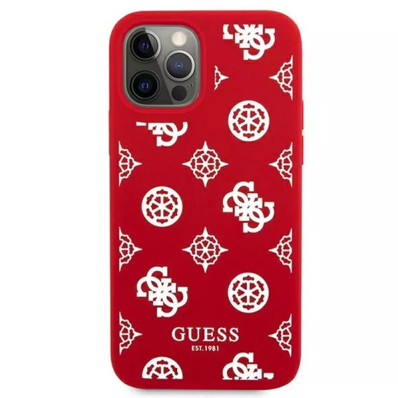 Guess GUHCP12LLSPEWRE iPhone 12 Pro Max 6,7 palca červené pevné puzdro Peony Collection