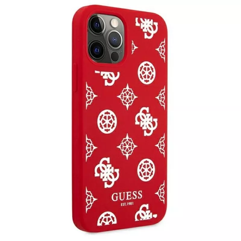 Guess GUHCP12LLSPEWRE iPhone 12 Pro Max 6,7 palca červené pevné puzdro Peony Collection