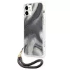Guess GUHCP12SKSMAGR iPhone 12 Mini 5,4 palca sivé pevné puzdro Marble Collection