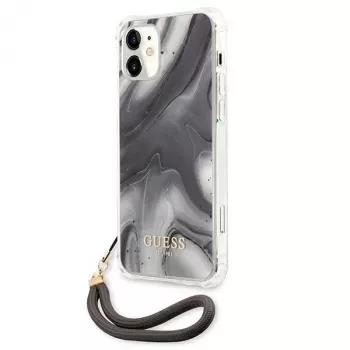 Guess GUHCP12SKSMAGR iPhone 12 Mini 5,4 palca sivé pevné puzdro Marble Collection