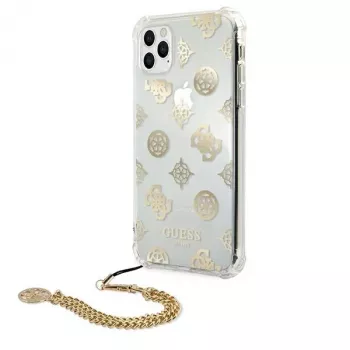 Guess GUHCN58KSPEGO pevné puzdro pre Apple iPhone 11 Pro 5,8 palca zlatá Peony Chain Collection