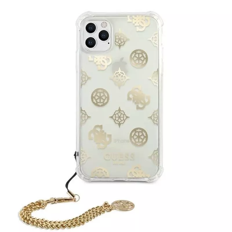 Guess GUHCN58KSPEGO pevné puzdro pre Apple iPhone 11 Pro 5,8 palca zlatá Peony Chain Collection