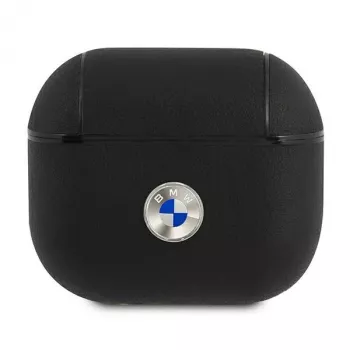 BMW BMA3SSLBK AirPods 3 puzdro čierne z pravej kože strieborné logo
