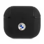 BMW BMA3SSLBK AirPods 3 puzdro čierne z pravej kože strieborné logo