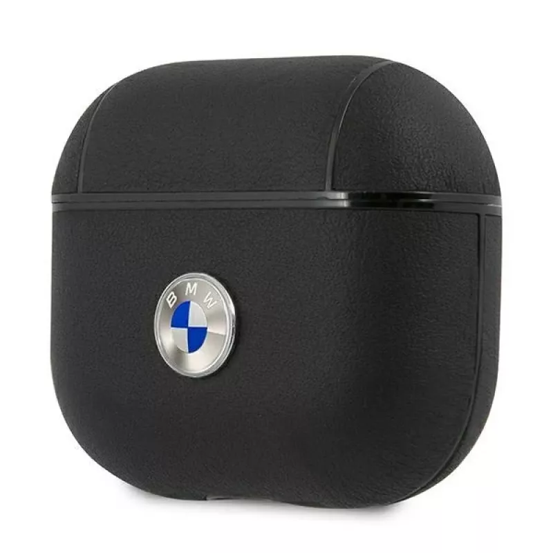 BMW BMA3SSLBK AirPods 3 puzdro čierne z pravej kože strieborné logo