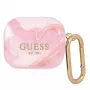 Guess GUA3UNMP puzdro na AirPods 3 ružové Marble Collection