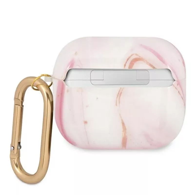 Guess GUA3UNMP puzdro na AirPods 3 ružové Marble Collection