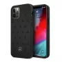 Mercedes-Benz iPhone 12 Pro Max 6,7 palca pevné puzdro koža Stars Pattern čierne