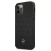 Mercedes-Benz iPhone 12 Pro Max 6,7 palca pevné puzdro koža Stars Pattern čierne