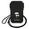 Karl Lagerfeld Saffiano Ikonik pevné puzdro pre Apple iPhone 12 Pro Max, čierne