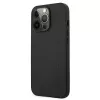 AMG AMHCP13LDOLBK pevné puzdro pre iPhone 13 Pro pravá koža Hot Stamped čierne
