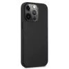 AMG AMHCP13LDOLBK pevné puzdro pre iPhone 13 Pro pravá koža Hot Stamped čierne