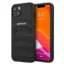 AMG AMHCP13SGSEBK iPhone 13 Mini 5,4 palca pevné puzdro koža čierne s vyrazenými líniami