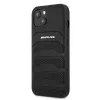 AMG AMHCP13SGSEBK iPhone 13 Mini 5,4 palca pevné puzdro koža čierne s vyrazenými líniami