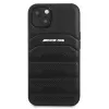 AMG AMHCP13SGSEBK iPhone 13 Mini 5,4 palca pevné puzdro koža čierne s vyrazenými líniami