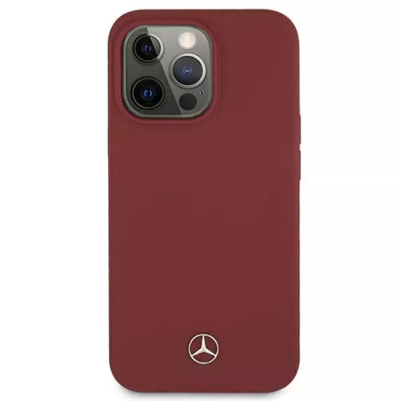 MERCEDES-BENZ MEHCP13LSILRE Silicone Line pevné puzdro pre iPhone 13 Pro / 13 6,1 palca červené