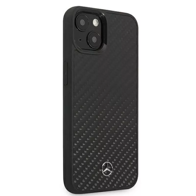 MERCEDES-BENZ MEHCP13SRCABK Dynamic Line pevné puzdro pre Apple iPhone 13 Mini 5,4 palca - čierne Carbon