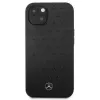 Mercedes-Benz iPhone 13 Mini pevné puzdro koža Stars Pattern čierne